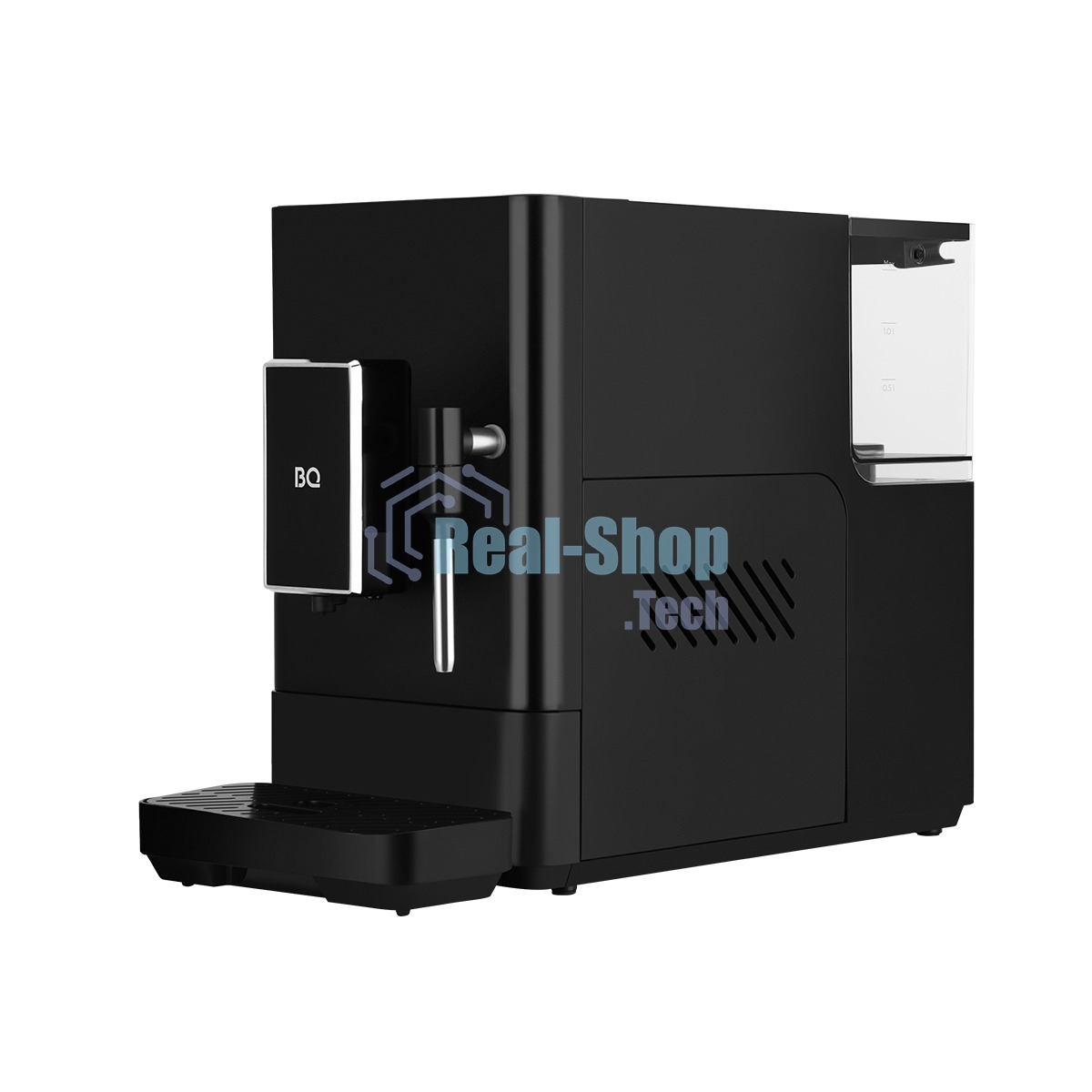 Кофемашина BQ ACM1136M черный, мощность 1350 Вт, давление 20 бар, электронное управление, тип нагревателя: бойлер, тип используемого кофе: зерновой, жерновая, металлическая, коническая кофемолка, количество степеней помола: 15, емкость контейнера для зере