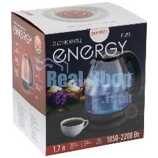Чайник Energy E-250 (1.7 л) стекло/пластик черный