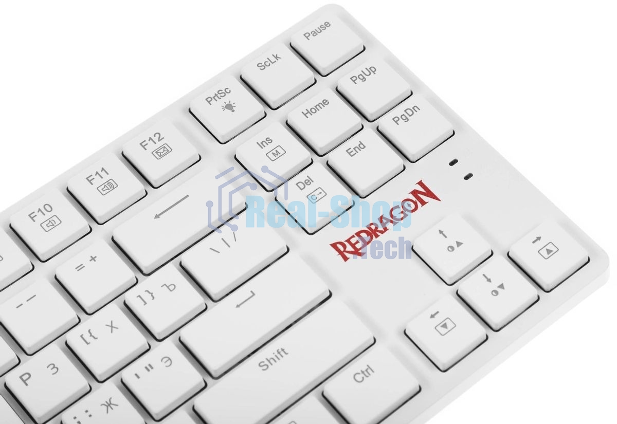 Клавиатура беспроводная Redragon Anubis беспроводная, USB, Bluetooth/Радиоканал, белый