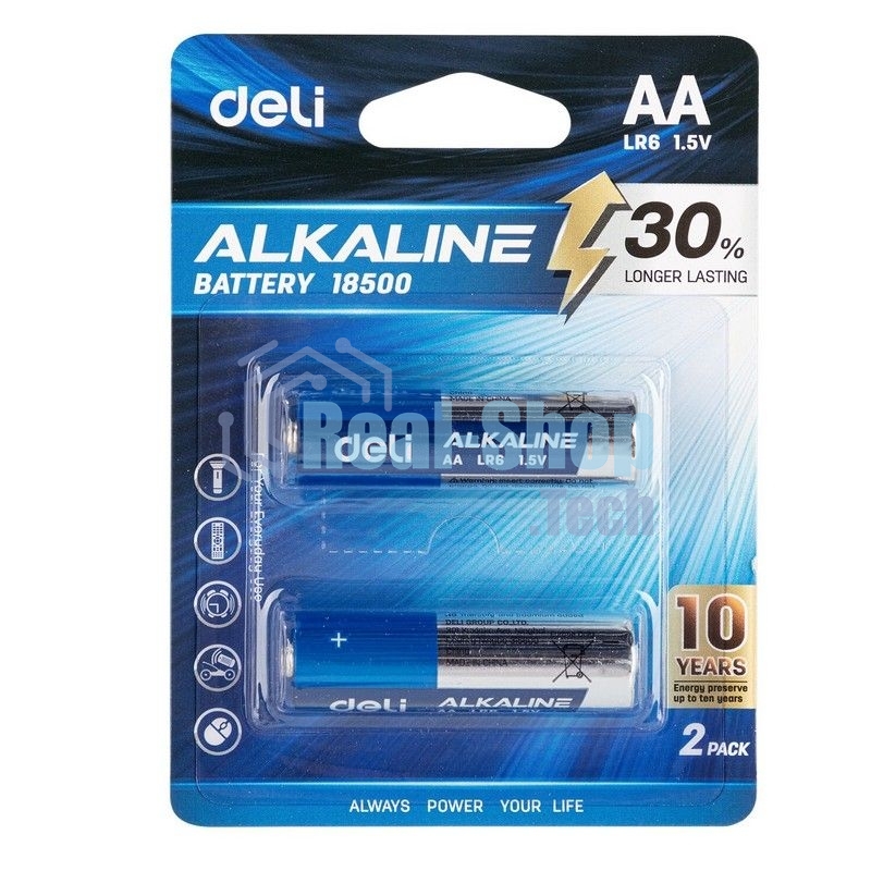Батарейки Deli E18500 AA LR6 1.6V (2 шт) 