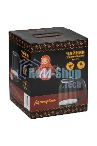 Чайник электрический МАТРЕНА MA-007 1.8 л,стекло/пластик, серый (105225)