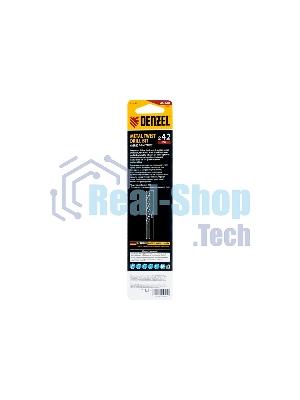 Сверло спиральное по металлу Denzel 4,2 х 119 мм, Р6М5, Golden Tip, удлиненное