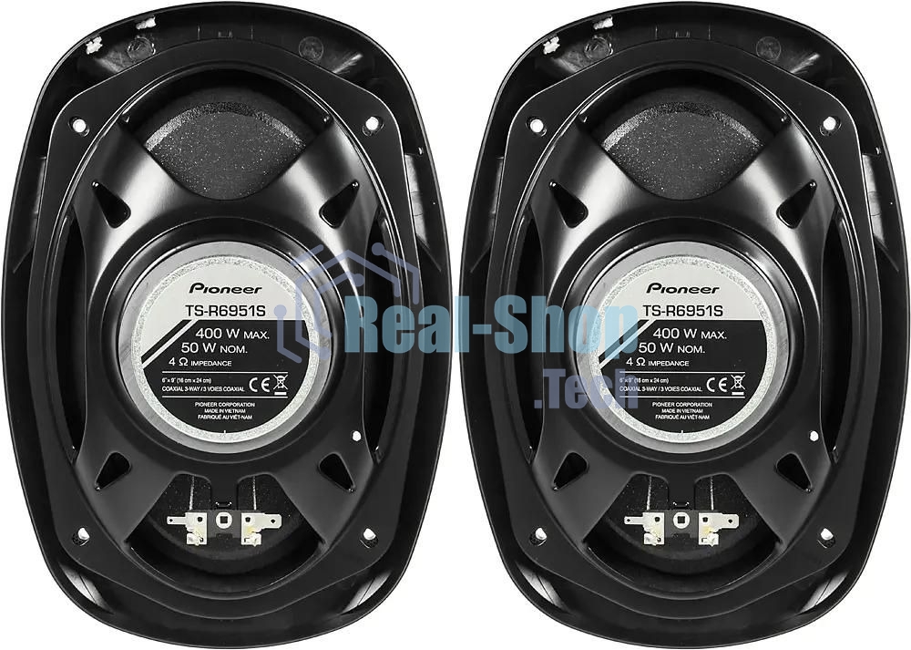 Колонки автомобильные Pioneer TS-R6951S 400Вт 4Ом 15x23см (6x9дюйм) (ком.:2кол.) коаксиальные трехполосные