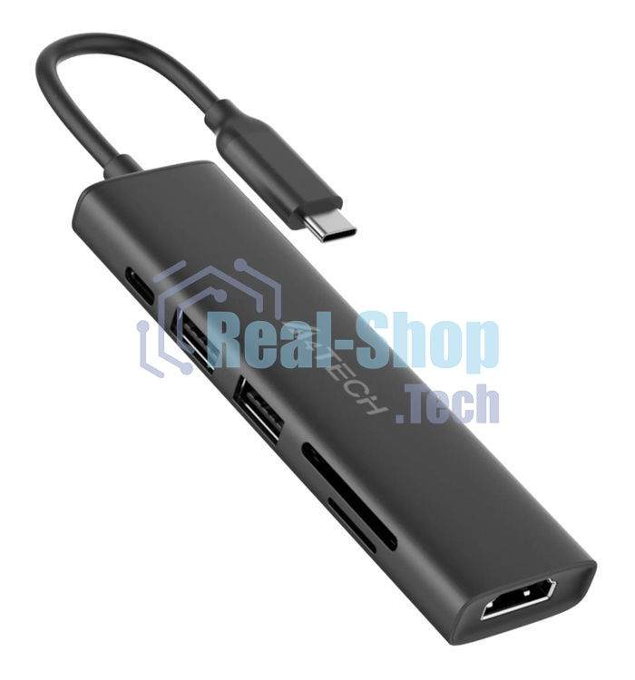 USB-концентратор A4Tech DST-60C, USB Type-C, USB/HDMI/SD, USB Type-C