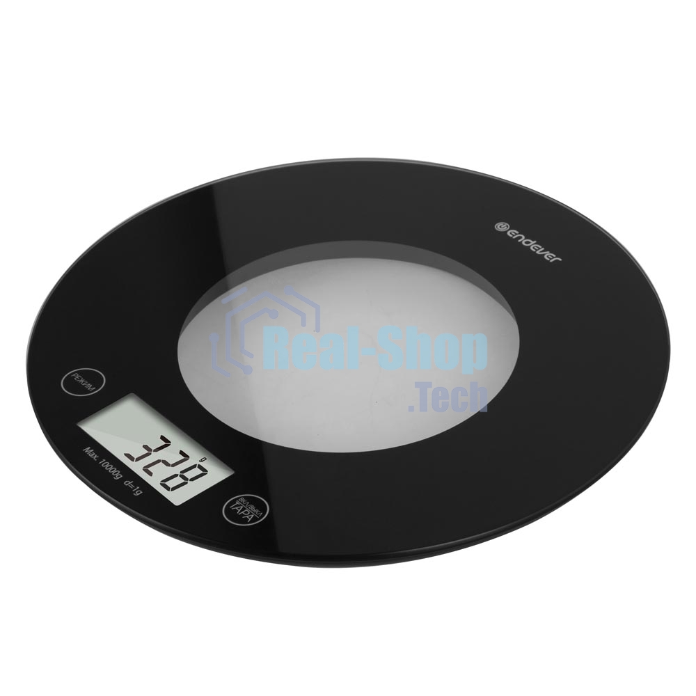 Весы кухонные электронные Endever Chief-601, черный, вес от 5 г до 5 кг, LCD-дисплей,закаленное стекло, 20 шт./уп.