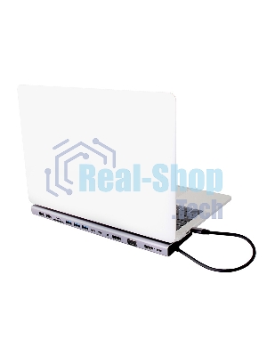 Адаптер VCOM TypeC -->3*USB3.0+2*USB2.0+VGA+RJ45+SD+TF+AUD+HDMI+DP+2*USB3.1 Data+PD