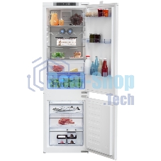 Встраиваемый холодильник Beko BCNA275E3S (7523020054) белый двухкамерный 185/69 л морозилка снизу, No Frost