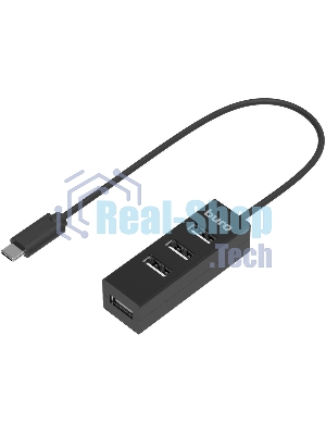Разветвитель USB-C Buro BPH-C-1906 4порт. черный