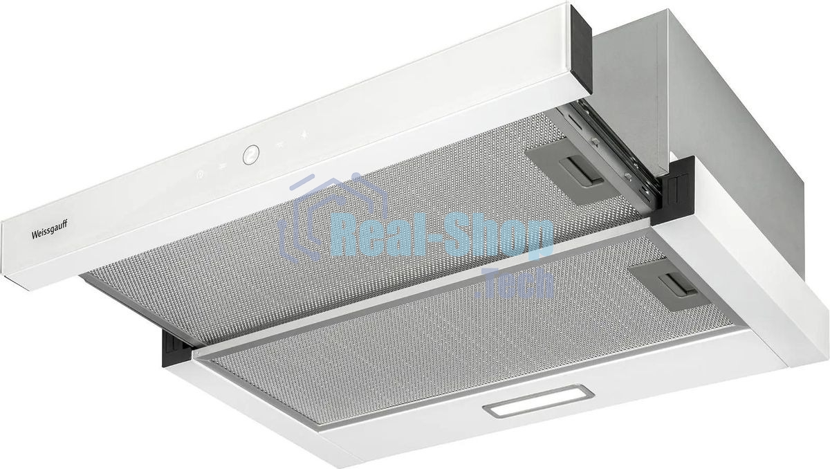 Встраиваемая вытяжка Weissgauff TEL 600 TC WH, управление сенсорное, белый