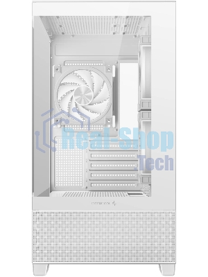Компьютерный корпус Deepcool CG380 3F WH без БП, боковое окно (панорама), 3x120мм ARGB PWM вентилятора, белый, mATX