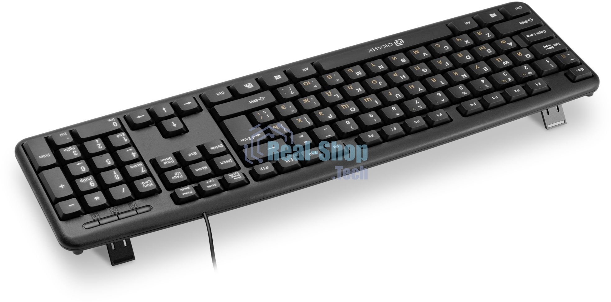 Клавиатура проводная Oklick 130M, USB, черный