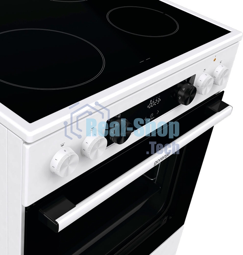 Плита электрическая Gorenje GEC6C40WD белый, конфорок 4 электрических, духовка 71 л, 60 см x 85 см x 60 см