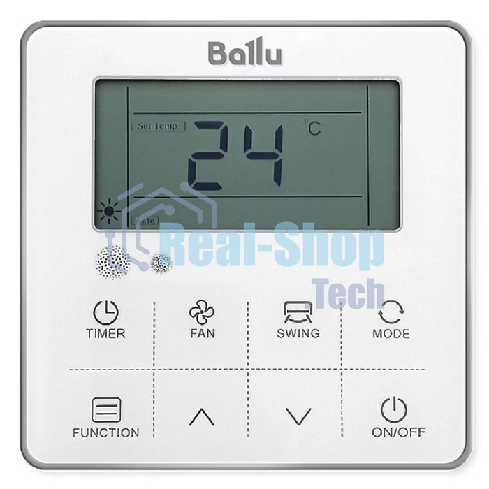 Внутренний блок сплит-системы канального типа Ballu BLC_D/in-60HN1_21Y 60000 BTU, 160 м², 45 дБ, охлаждение, обогрев, осушение, серый