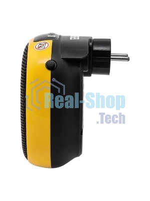 Тепловентилятор керамический Denzel DTFC-700 портативный, черный/желтый, 700 Вт, 10 м2, цифровой термостат