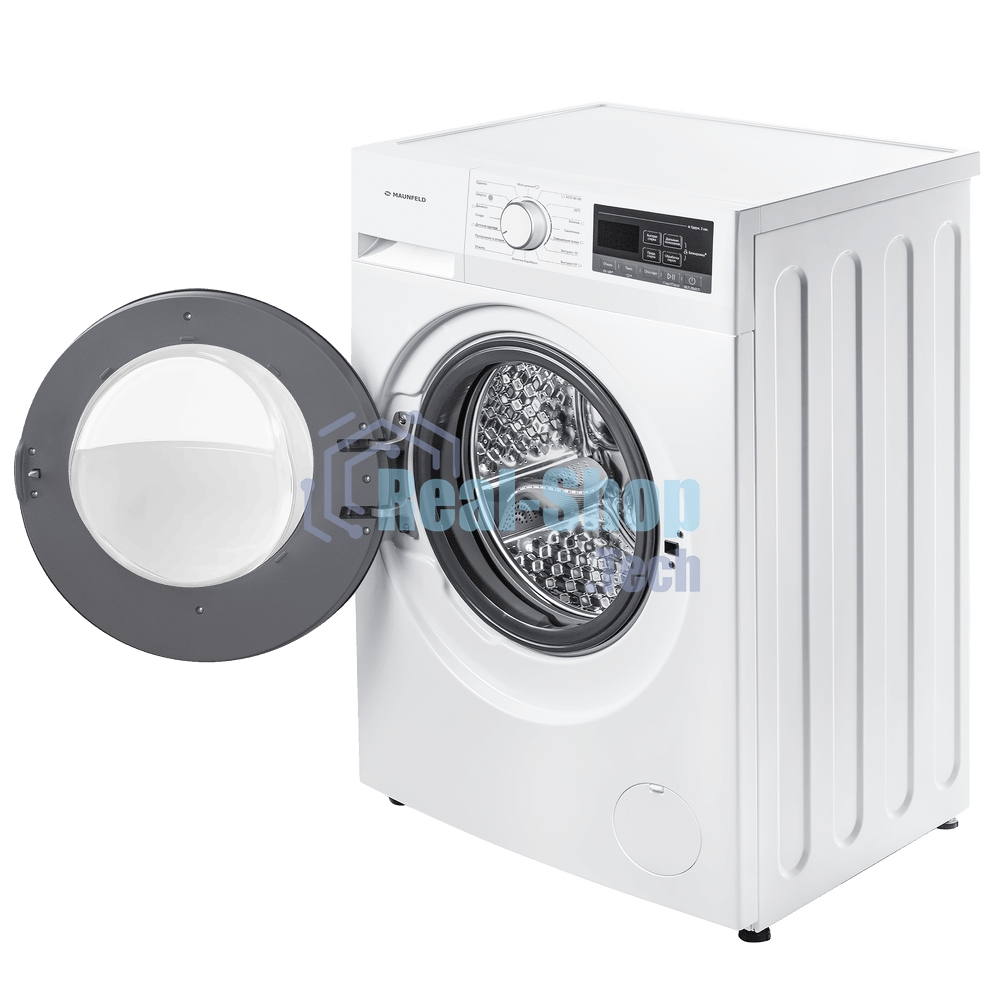 Стиральная машина Maunfeld MFWM148STWH02 белая, загрузка фронтальная 8кг, 1400 об/мин., класс: A+++