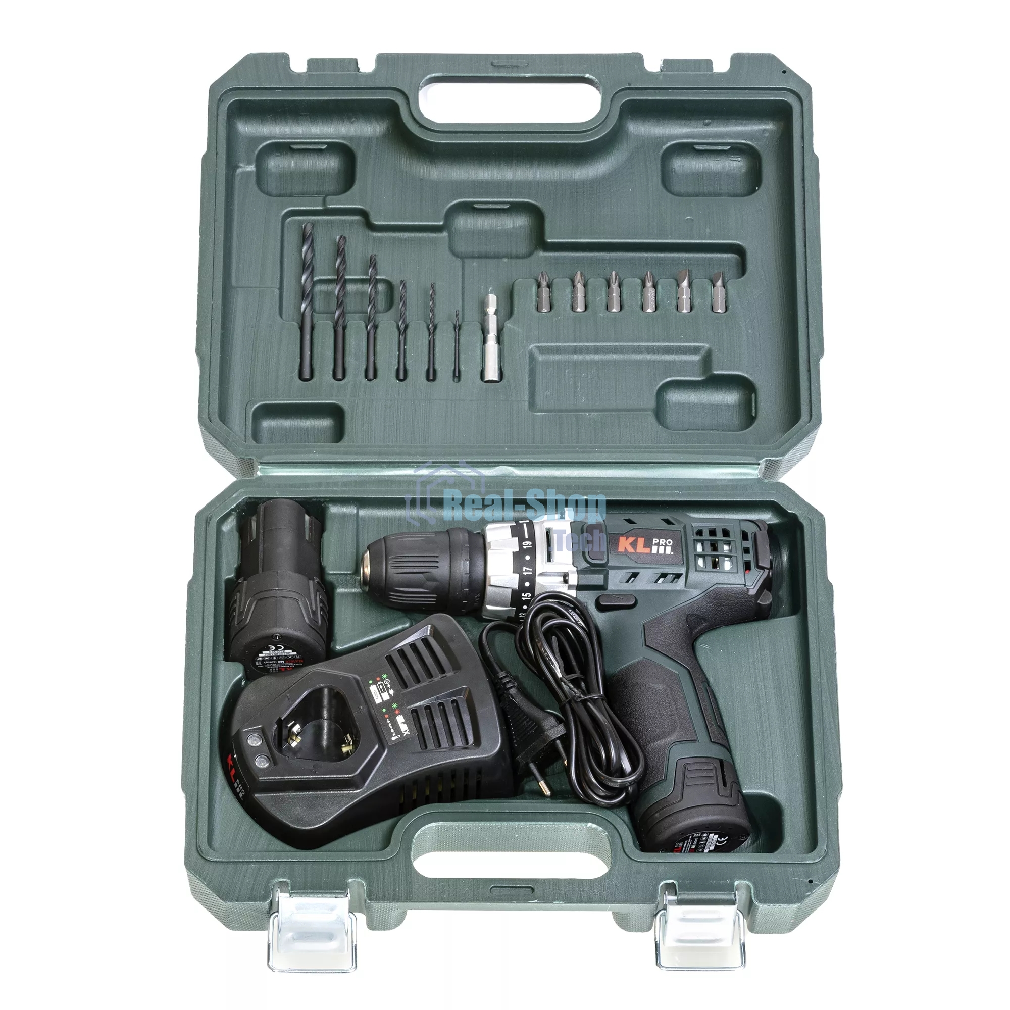 Профессиональный шуруповерт аккумуляторный Klpro KLNM1020 (12 В/2,0 А·ч, 0-1300 об/мин, 12 бит)