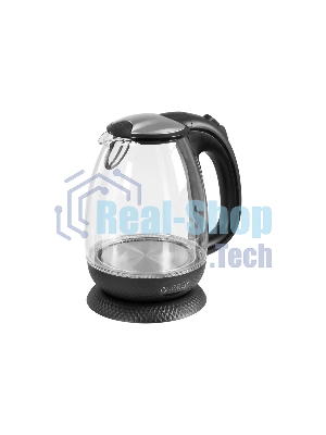 Чайник Energy E-250 (1.7 л) стекло/пластик черный