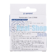Кард-ридер Gembird FD2-MSD-6/серый/TF/Micro-SD/Micro-SDHC/Micro-SDXC/SD/USB Type-C/USB (OTG)/алюминий