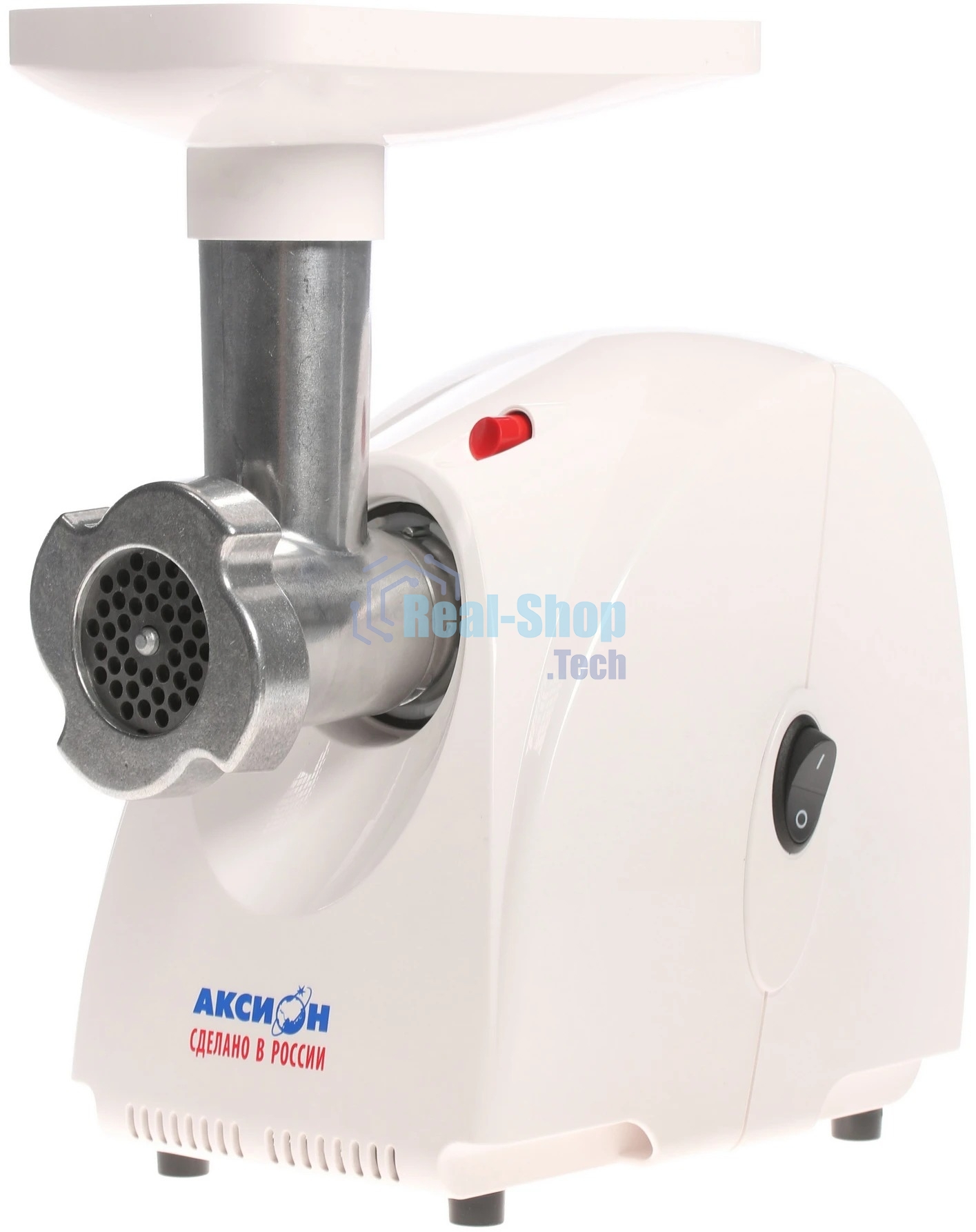 Мясорубка электрическая Аксион М32.01 белый, 1500 Вт, 1.7 кг/мин, защита от перегрузки, насадки - 4