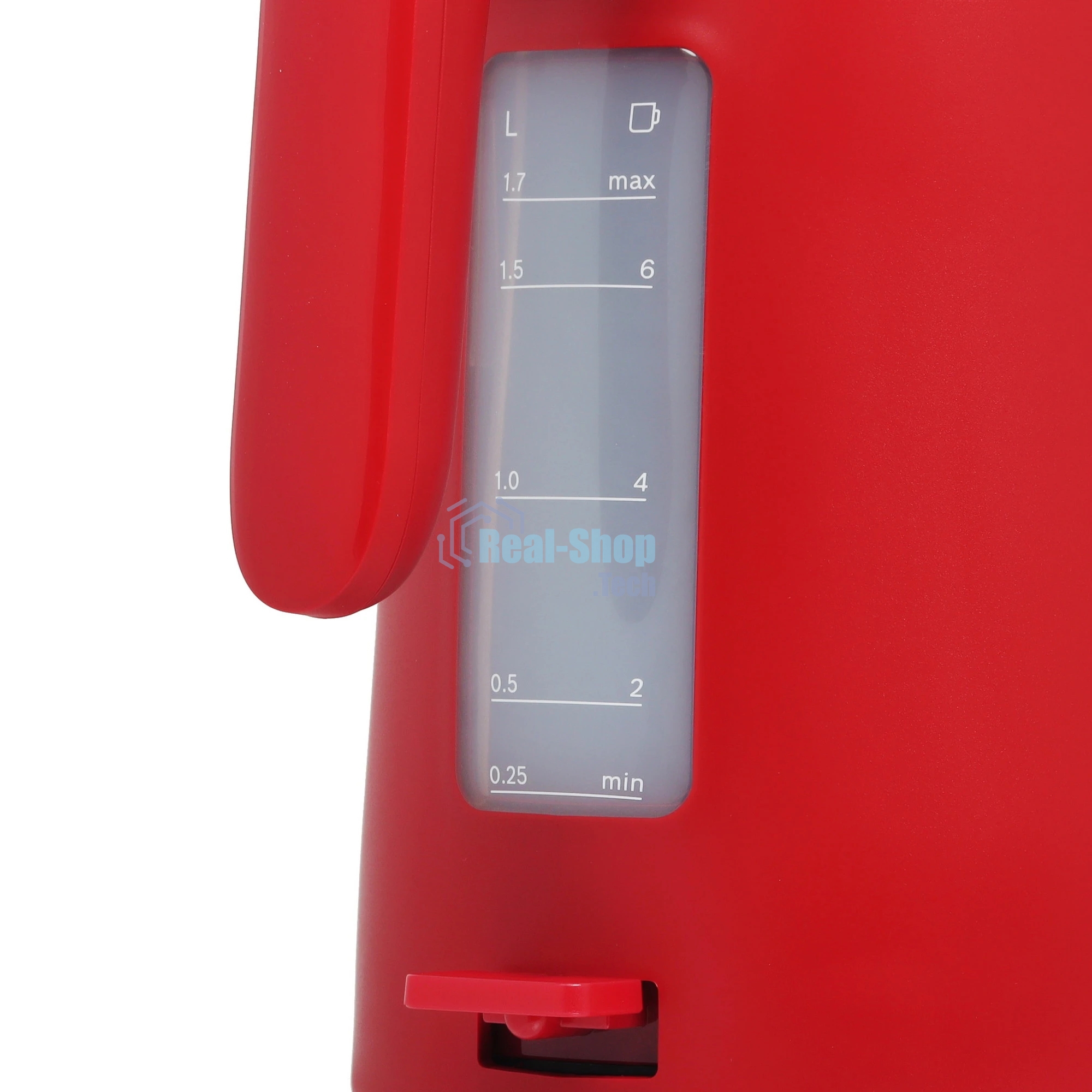 Электрочайник Bosch TWK2M164 красный, 1.7 л, 2400 Вт, скрытый нагревательный элемент