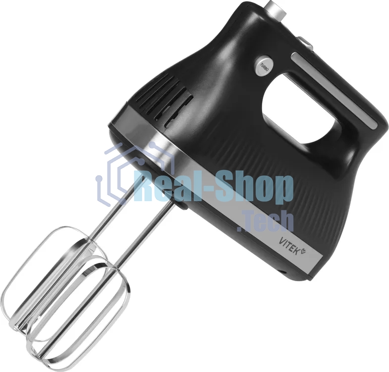 Миксер Vitek VT-HM1001 черный/серебристый, ручной, 700 Вт, 5 скоростей
