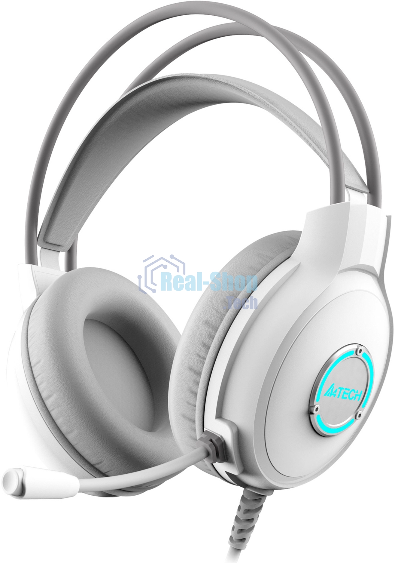 Наушники с микрофоном A4Tech Fstyler FH300U белый 2м накладные USB оголовье