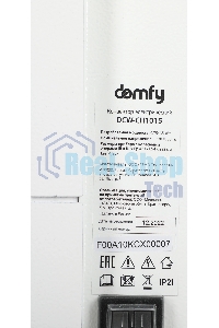 Конвектор Domfy DCW-CH1015 белый, 1500 Вт, 20 м2, термостат