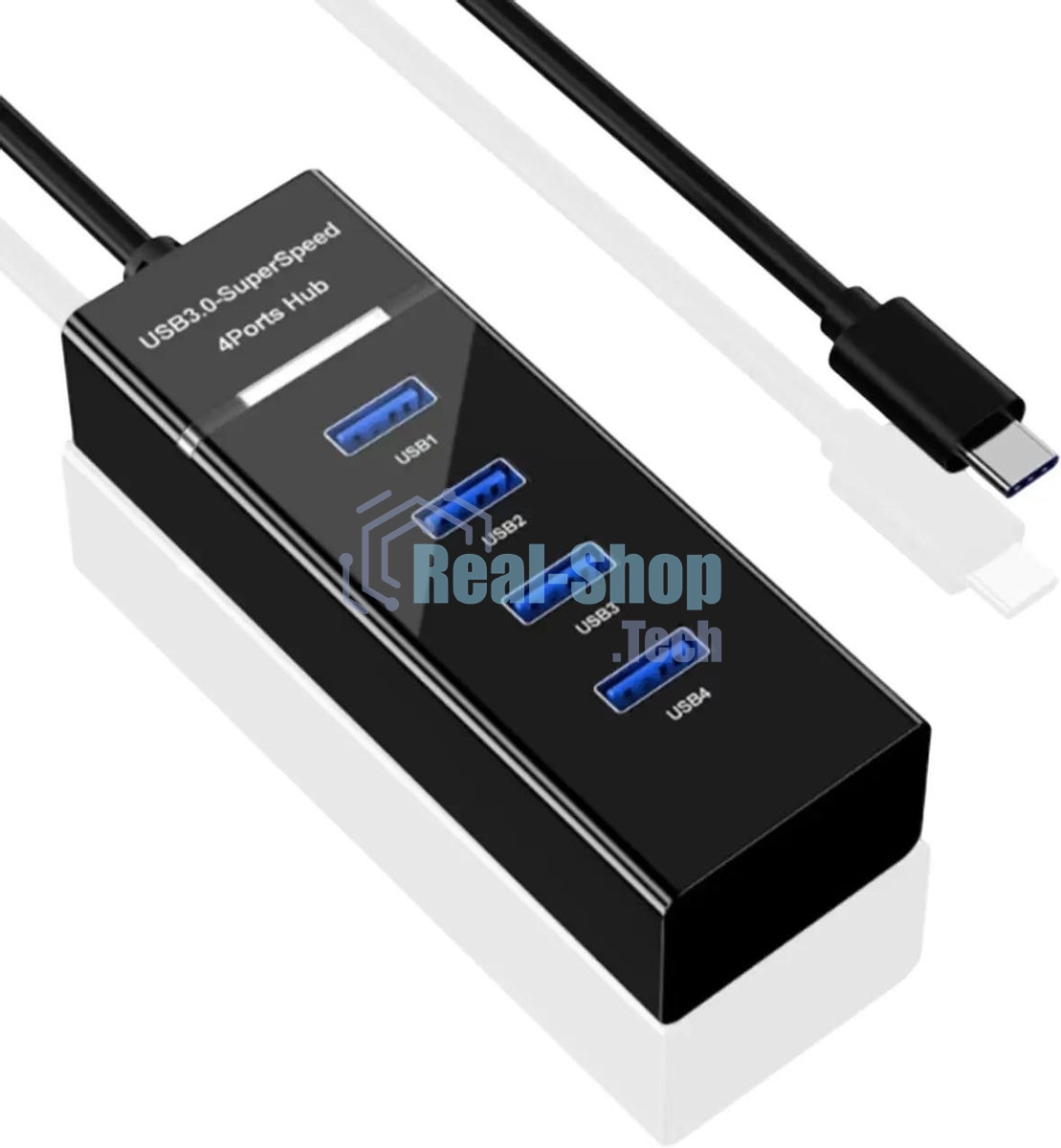Разветвитель USB-C Digma DHUB-4USB-C-3.0 4порт. черный