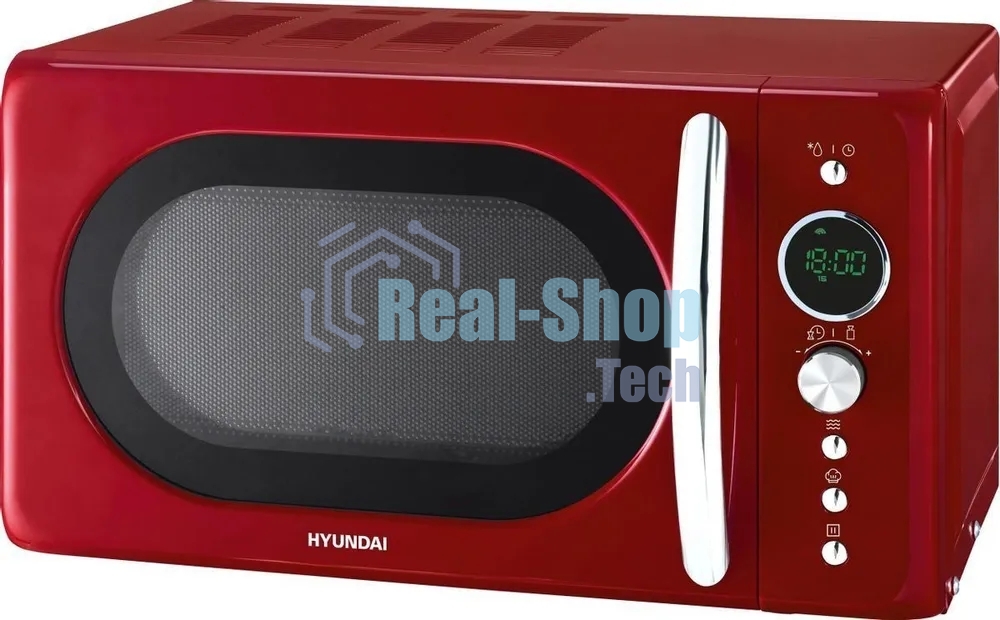 Микроволновая печь Hyundai HYM-D3037 красный, 20 л, 700 Вт, переключатели - кнопки/поворотный механизм