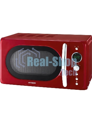 Микроволновая печь Hyundai HYM-D3037 красный, 20 л, 700 Вт, переключатели - кнопки/поворотный механизм