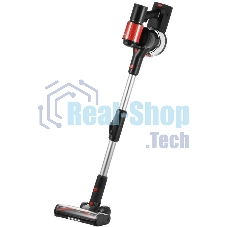 Пылесос вертикальный Kitfort КТ-5389 черный/красный, питание от аккумулятора, 225 Вт, уборка сухая, пылесборник 1 л