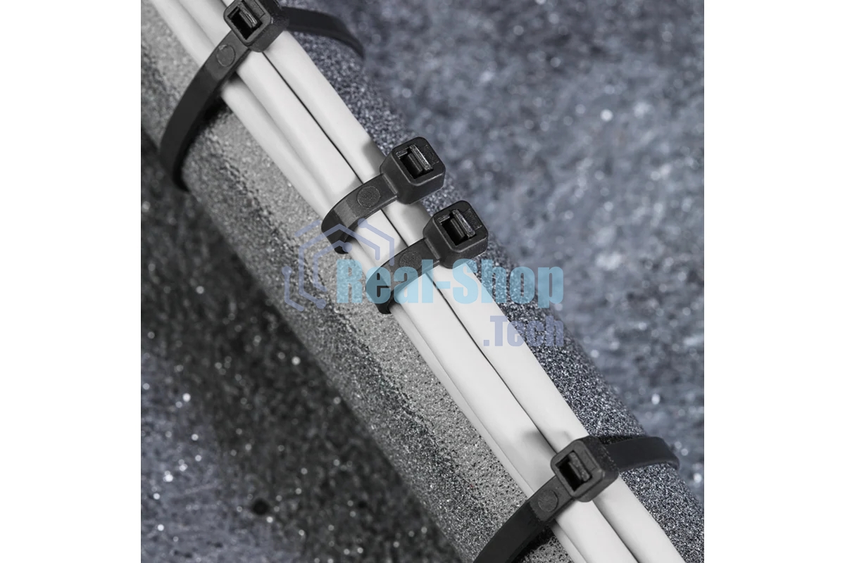 Хомут кабельный Rexant 4.8х350 нейл. черный (уп. 100 шт)