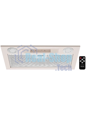 Вытяжка встраиваемая Kuppersberg INLINEA 52 Beige, ширина 52 см, отвод/рециркуляция, 850 м3/час, электронное сенсорное управление, таймер, пульт ДУ, 3 скорости, светодиодное освещение 2х3,5 Вт, металлический жироулавливающий фильтр, угольный фильтр С6С (опция), 42 дБ, кремовый