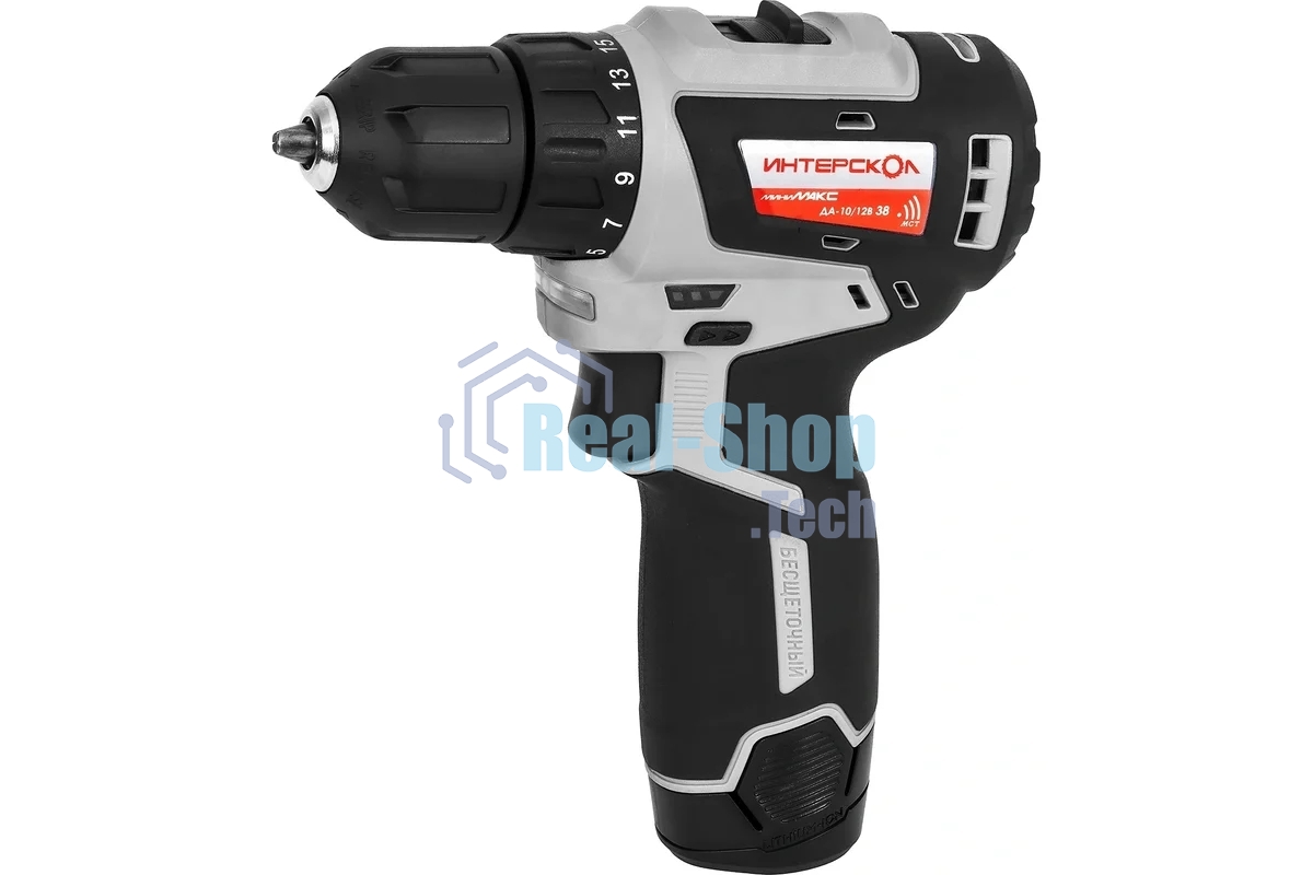 Дрель-шуруповерт аккумуляторная Интерскол ДА-10/12В 38 аккум. патрон:быстрозажимной (кейс в комплекте) (757.2.2.46)