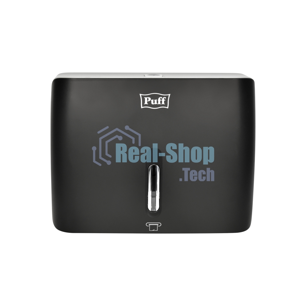 Диспенсер бумажных полотенец Puff-5145Bl черный, с замком, ABS-пластик