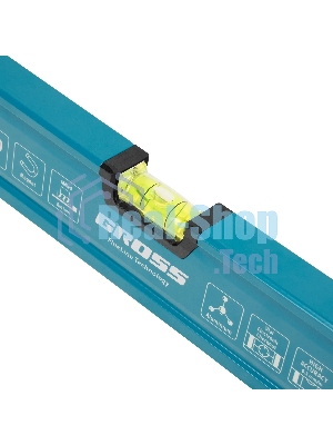 Уровень Gross 33650 алюминиевый, магнит., фрезерованный, 2 глазка, 0,5 мм/м, 400 мм