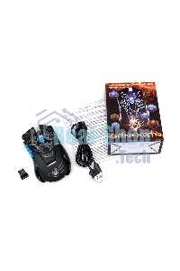 Мышь беспроводная Dialog Gan-Kata MRGK-12UR черный, 1600 dpi, радиоканал, USB, кнопки - 6