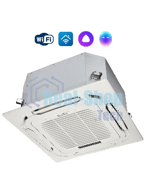 Внутренний блок сплит-системы кассетного типа Ballu Machine BLC_C/in-18HN1_21Y (compact) 18000 BTU, 55 м², 46 дБ, охлаждение, обогрев, осушение, белый