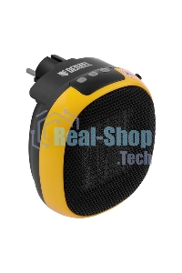 Тепловентилятор керамический Denzel DTFC-700 портативный, черный/желтый, 700 Вт, 10 м2, цифровой термостат