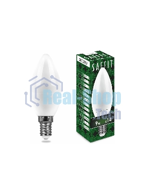 Лампа светодиодная SAFFIT SBC3709 (55078) 9Вт Е14 теплый матовая свеча