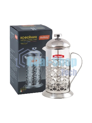 Френч-пресс MALLONY OLIMPIA,1000 мл, из жаропрочного стекла, в корп из нерж ст, T046-1000ML (950093)