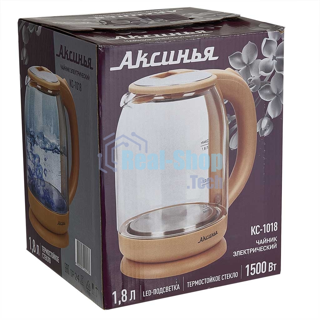 Чайник электрический АКСИНЬЯ КС-1018 бежевый
