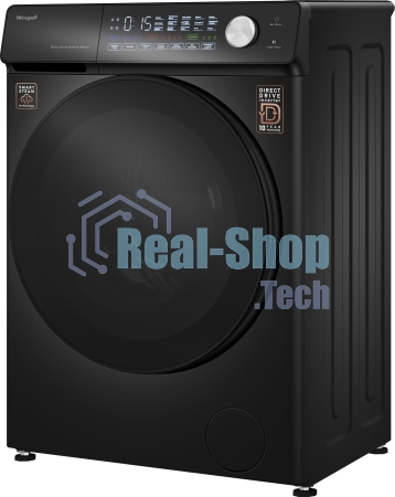 Стиральная машина Weissgauff WM 45126 Steam Direct Drive Matt Black черная, загрузка фронтальная 6кг, 1200 об/мин., класс: A+++