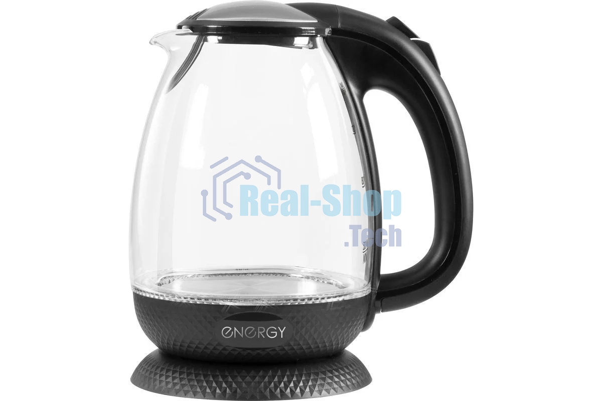 Чайник Energy E-250 (1.7 л) стекло/пластик черный