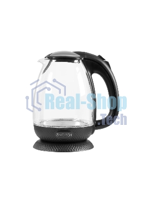 Чайник Energy E-250 (1.7 л) стекло/пластик черный