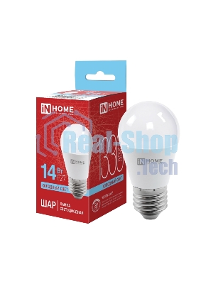 Лампа светодиодная LED-ШАР-VC 14Вт 230В E27 6500К 1330лм IN HOME 4690612047836