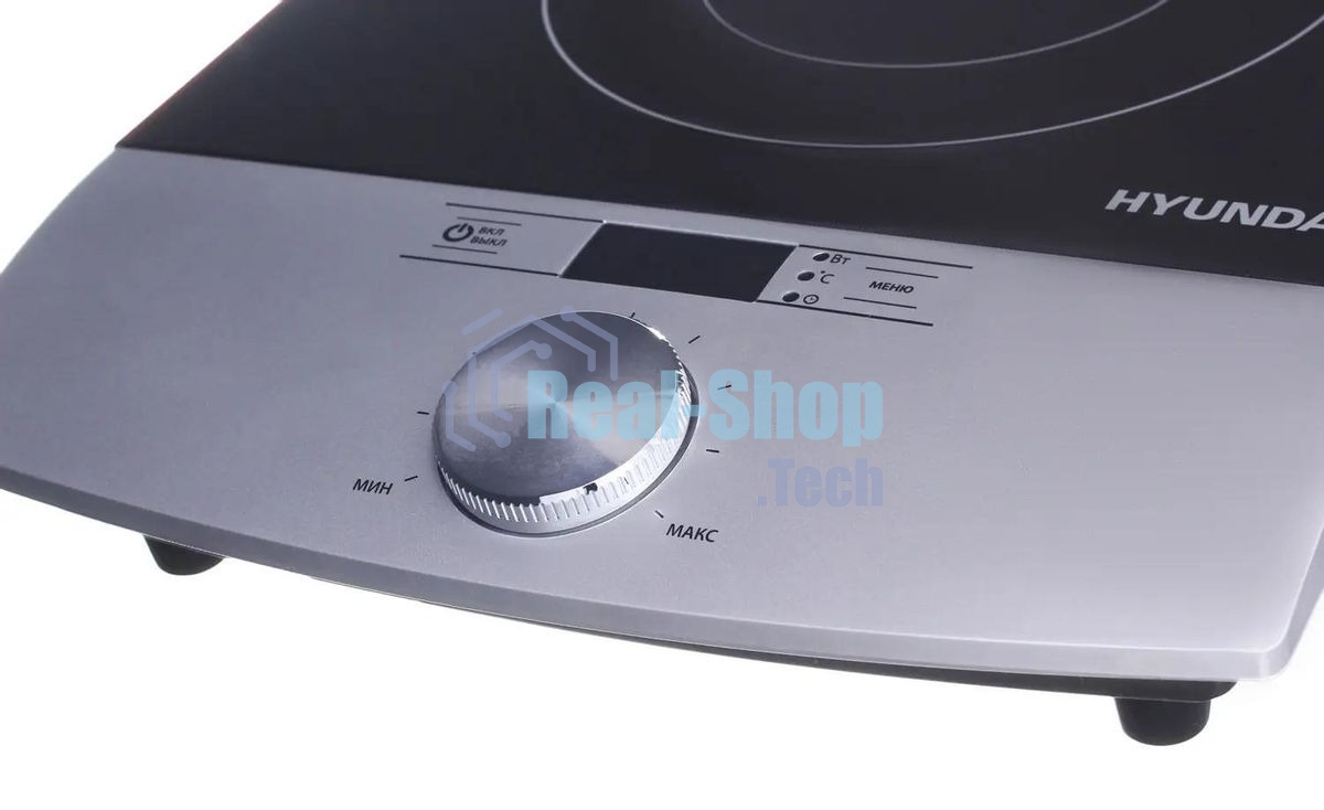 Плита настольная электрическая Hyundai HYC-0102 серебристый/черный стеклокерамика