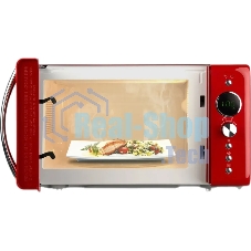 Микроволновая печь Hyundai HYM-D3037 красный, 20 л, 700 Вт, переключатели - кнопки/поворотный механизм