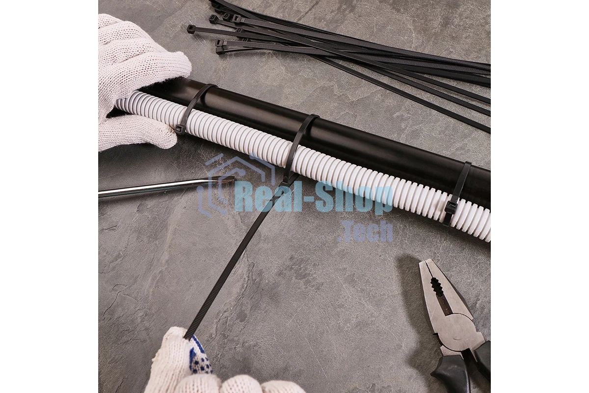 Хомут кабельный Rexant 4.8х350 нейл. черный (уп. 100 шт)