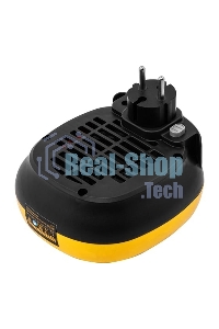 Тепловентилятор керамический Denzel DTFC-700 портативный, черный/желтый, 700 Вт, 10 м2, цифровой термостат